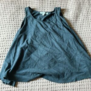Small She +Sky Velvet Open Back Tank